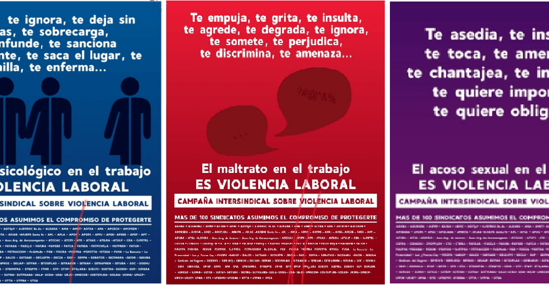 APUNCa, integrante de la Red Nacional Intersindical contra la Violencia Laboral, te acompaña denunciando la Violencia y el Acoso Laboral. No te quedes en silencio. . .