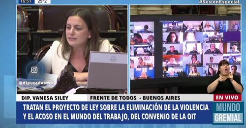 11/11/20                          Quedará en la historia de las luchas, de las Mujeres. . . APROBACIÓN DE LA LEY DE RATIFICACION DEL CONVENIO 190 OIT, CONTRA LA VIOLENCIA Y ACOSO LABORAL!!!!